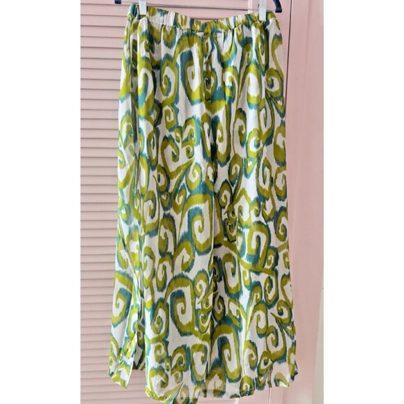 Club Z Collection Size XL Beach Pants Wide Leg Pull On Sheer Cover Up Swim Cover - Picture 8 of 9